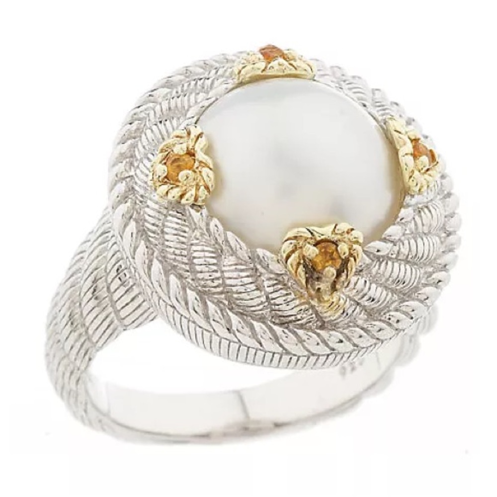 Judith Ripka Mabe Pearl Stearling Ring
